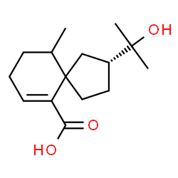 (2R)-2-(2-hydroxypropan-2-yl)-6-methyl-spiro[4.5]dec-9-ene-10-carboxyl ic acid Structure