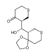 (-)-(3S)-3-[(R)-(6S)-1,4-dioxa-8-thiaspiro[4.5]dec-6-yl(triethylsilyloxy)methyl]tetrahydro-4H-thiopyran-4-one结构式