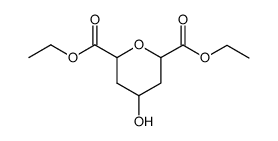 4-hydroxy-tetrahydro-pyran-2,6-dicarboxylic acid diethyl ester结构式