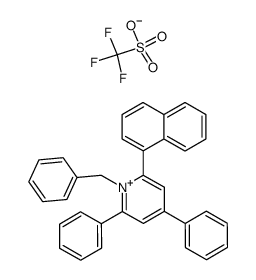 1-benzyl-2-(1'-naphthyl)-4,6-diphenylpyridinium triflate结构式