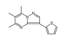 Pyrazolo[1,5-a]pyrimidine, 5,6,7-trimethyl-3-(2-thienyl)结构式