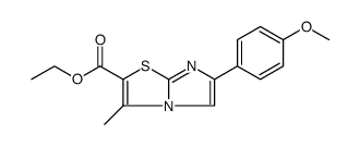 ETHYL 6-(4-METHOXYPHENYL)-3-METHYLIMIDAZO[2,1-B][1,3]THIAZOLE-2-CARBOXYLATE结构式