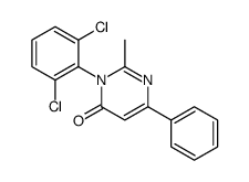 3-(2,6-dichlorophenyl)-2-methyl-6-phenylpyrimidin-4-one Structure