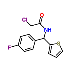 2-CHLORO-N-[(4-FLUOROPHENYL)(THIEN-2-YL)METHYL]ACETAMIDE结构式