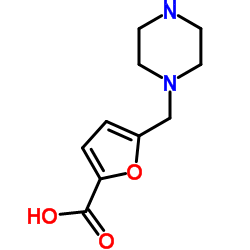 5-PIPERAZIN-1-YLMETHYL-FURAN-2-CARBOXYLIC ACID Structure