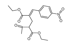 diethyl (E)-2-acetyl-4-(4-nitrobenzylidene)pentanedioate结构式