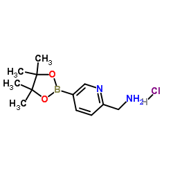 (5-(4,4,5,5-TETRAMETHYL-1,3,2-DIOXABOROLAN-2-YL)PYRIDIN-2-YL)METHANAMINE structure