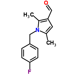 1-(4-Fluorobenzyl)-2,5-dimethyl-1H-pyrrole-3-carbaldehyde structure