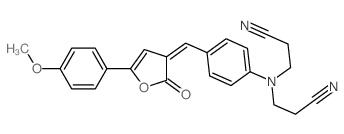 3-[2-cyanoethyl-[4-[[5-(4-methoxyphenyl)-2-oxo-3-furylidene]methyl]phenyl]amino]propanenitrile结构式