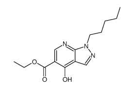 4-Hydroxy-1-n-pentyl-1H-pyrazolo[3,4-b]pyridine-5-carboxylic acid ethyl ester结构式