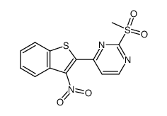 2-(methylsulfonyl)-4-(3-nitrobenzo[b]thiophen-2-yl)pyrimidine结构式