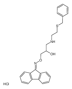Fluoren-9-one O-[3-(2-benzylsulfanyl-ethylamino)-2-hydroxy-propyl]-oxime; hydrochloride Structure