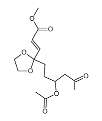 Methyl 7-acetoxy-4,4-ethylenedioxy-9-oxo-2(E)-decenoate Structure