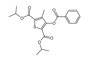 di-isopropyl 3-methyl-4-benzoyloxy-2,5-thiophene dicarboxylate结构式