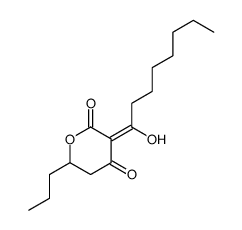 3-(1-hydroxyoctylidene)-6-propyloxane-2,4-dione Structure