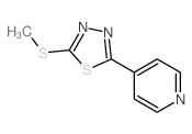 4-(5-methylsulfanyl-1,3,4-thiadiazol-2-yl)pyridine Structure