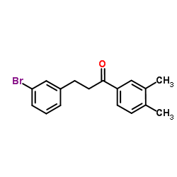 3-(3-Bromophenyl)-1-(3,4-dimethylphenyl)-1-propanone Structure