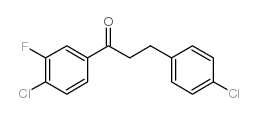 4'-CHLORO-3-(4-CHLOROPHENYL)-3'-FLUOROPROPIOPHENONE结构式