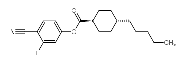 反式-4-戊基环己烷羧酸-对氰基-3-氟苯酯结构式