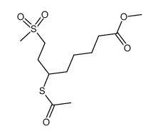 6-Acetylsulfanyl-8-methanesulfonyl-octanoic acid methyl ester Structure