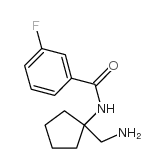 N-[1-(aminomethyl)cyclopentyl]-3-fluorobenzamide Structure