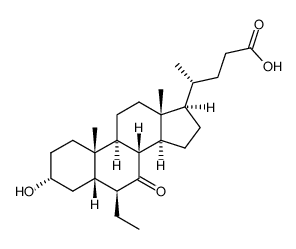 (3α,5β,6β)-6-乙基-3-羟基-7-氧-胆烷酸结构式