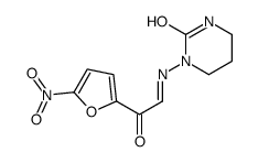 1-[(E)-[2-(5-nitrofuran-2-yl)-2-oxoethylidene]amino]-1,3-diazinan-2-one Structure