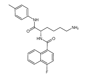 (S)-4-fluoro-naphthalene-1-carboxylic acid (5-amino-1-p-tolylcarbamoyl-pentyl)-amide结构式