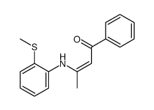 3-(2-methylsulfanylanilino)-1-phenylbut-2-en-1-one结构式