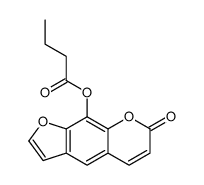 (7-oxofuro[3,2-g]chromen-9-yl) butanoate Structure