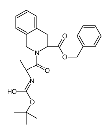 [S-(R *,R *)]-2-[2-叔丁氧羰基氨基-1-氧丙基]-1,2,3,4-四氢-3-异喹啉羧酸苯基甲基酯结构式