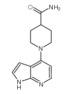 4-PIPERIDINECARBOXAMIDE, 1-(1H-PYRROLO[2,3-B]PYRIDIN-4-YL)- structure