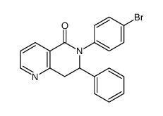 6-(4-bromophenyl)-7-phenyl-7,8-dihydro-1,6-naphthyridin-5-one结构式