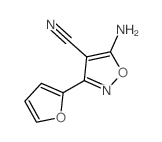 5-氨基-3-(2-呋喃基)异噁唑-4-甲腈结构式