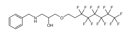 2-Propanol, 1-[(phenylmethyl)amino]-3-[(3,3,4,4,5,5,6,6,7,7,8,8,8-tridecafluorooctyl)oxy]结构式
