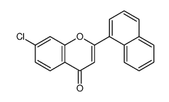 7-chloro-2-naphthalen-1-ylchromen-4-one Structure