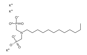 tripotassium hydrogen [(dodecylimino)bis(methylene)]bisphosphonate结构式