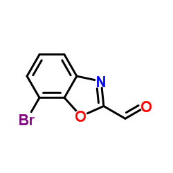 7-Bromo-1,3-benzoxazole-2-carbaldehyde结构式