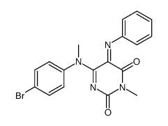 3-methyl-6-(N-methyl-p-bromoanilino)-5-(N-phenylimino)pyrimidine-2,4(3H,5H)-dione结构式