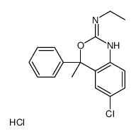 (4S)-6-chloro-N-ethyl-4-methyl-4-phenyl-3,1-benzoxazin-2-amine,hydrochloride结构式