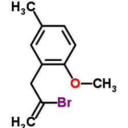 2-(2-Bromo-2-propen-1-yl)-1-methoxy-4-methylbenzene结构式