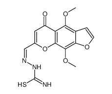 [(E)-(4,9-dimethoxy-5-oxofuro[3,2-g]chromen-7-yl)methylideneamino]thiourea结构式