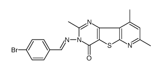 3-[(E)-(4-bromophenyl)methylideneamino]-2,7,9-trimethylpyrido[2,3]thieno[2,4-d]pyrimidin-4-one结构式