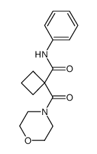 N-(4-morpholinyl)-N'-phenyl-1,1-cyclobutanedicarboxamide结构式