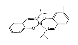 {Ni(OC6H4CHNCH(CH3)2)(OC6H3(4-CH3)CHNC(CH3)3)} Structure