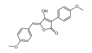 (Z)-4-hydroxy-5-(4-methoxybenzylidene)-3-(4-methoxyphenyl)furan-2(5H)-one结构式