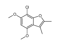 7-chloro-4,6-dimethoxy-2,3-dimethyl-benzofuran Structure