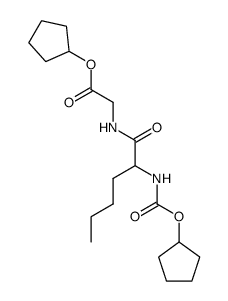 N-(N-cyclopentyloxycarbonyl-DL-norleucyl)-glycine cyclopentyl ester Structure