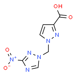 1-[(3-Nitro-1H-1,2,4-triazol-1-yl)methyl]-1H-pyrazole-3-carboxylic acid Structure