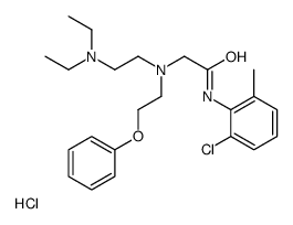 2-[(2-chloro-6-methyl-phenyl)carbamoylmethyl-(2-phenoxyethyl)amino]eth yl-diethyl-azanium chloride Structure